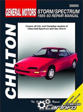 Chevrolet Spectrum and Geo Storm Chilton Repair Manual