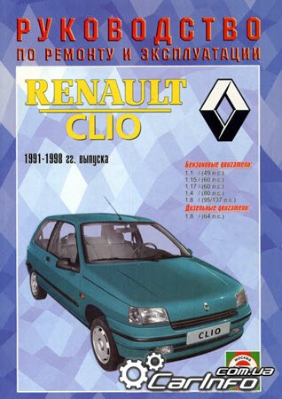 Книга RENAULT CLIO 1991-1998 Руководство ремонту и эксплуатации
