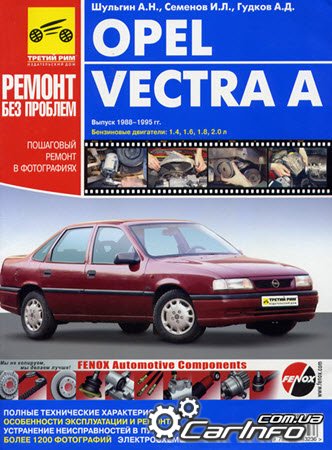 OPEL VECTRA A 1988-1995 бензин Руководство по ремонту в цветных фотографиях