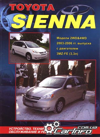 ремонт Toyota Sienna, обслуживание Тойота Сиенна, эксплуатация Toyota Sienna