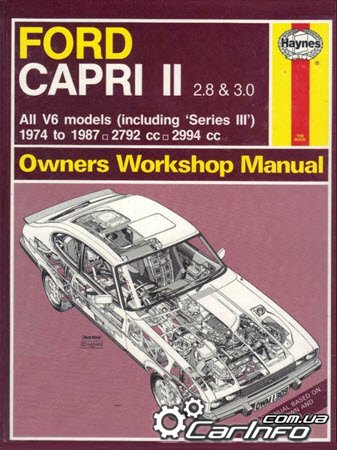Ford Capri II 1974 - 1987) Haynes Repair Manual, руководство по ремонту Ford Capri II 1974 - 1987, эксплуатация Ford Capri II