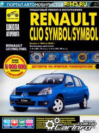 ремонт Renault Clio Symbol, обслуживание Renault Clio Symbol, эксплуатация Renault Clio Symbol